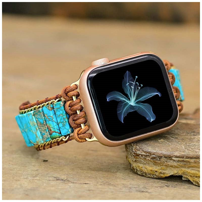 Correa Bohemia de Turquesa para Apple Watch (42/44mm) Diseño Artesanal
