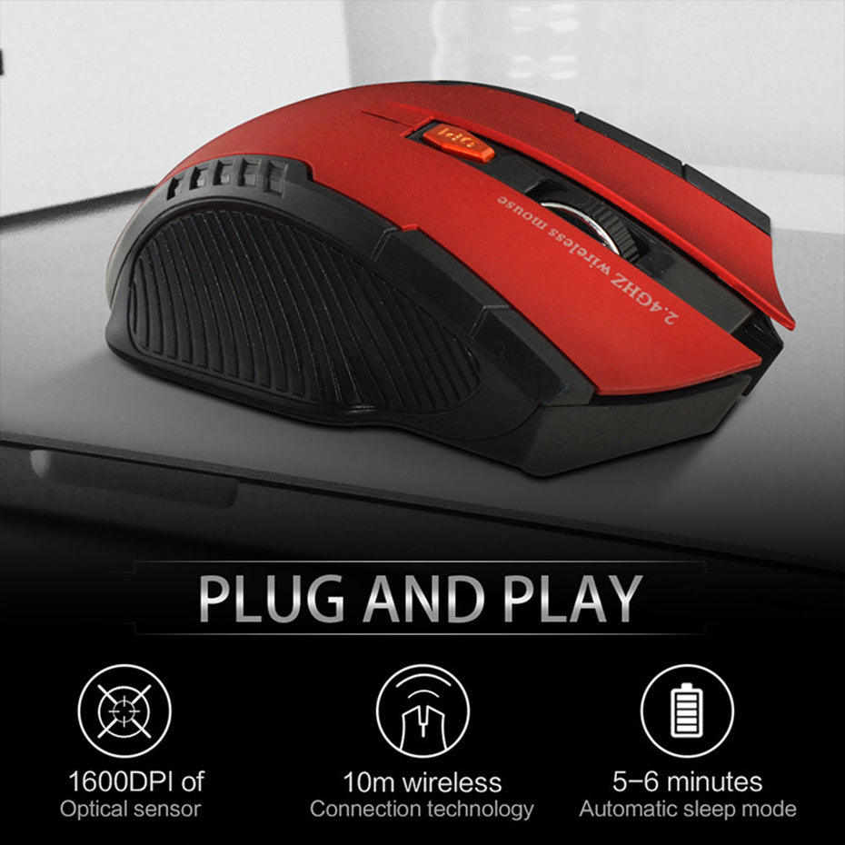 Mouse Gamer 1600 DPI Bluetooth 2.4 GHz para Windows y Mac – Diseño A
