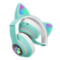 Audífonos RGB Orejas de Gato Bluetooth 5.0 – Verde