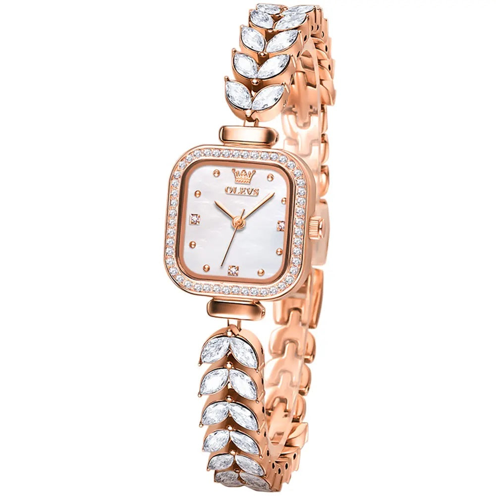 Reloj de Mujer Elegante con Diseño de Sirena, Cristales de Zirconia