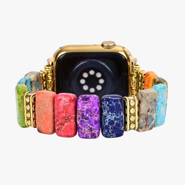 Correa Elástica de Piedras Naturales para Apple Watch 42/44 mm