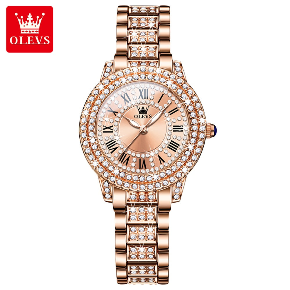 Reloj Mujer 32 mm Cuarzo Acero Cristales Decorativos 3 ATM - imagen 2