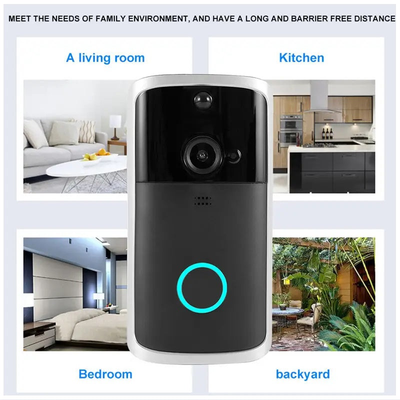Cámara Portero WiFi Doorbell con Timbre y Control por Smartphone