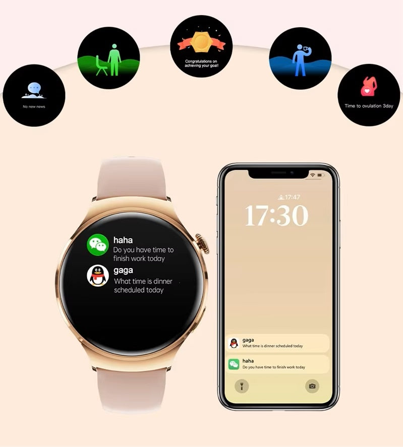 Smartwatch M11 Asistente de voz IA Resistente al agua Doble correa HD