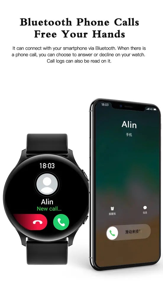 Smartwatch Bluetooth MX15 Sports Fitness Blanco