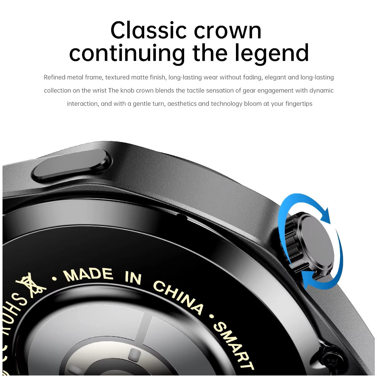 Smartwatch GT5 Pro Bluetooth 5.0, Actividad y Bienestar, 300mAh