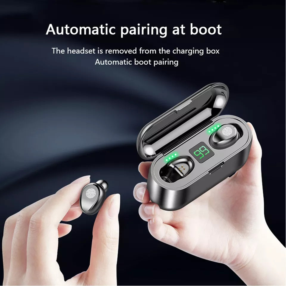 Audífonos Bluetooth In-Ear F9 V 5.0 Rosado