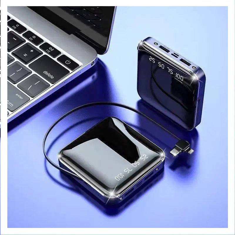 Power Bank 10000mAh 2 USB Micro USB Linterna Negro