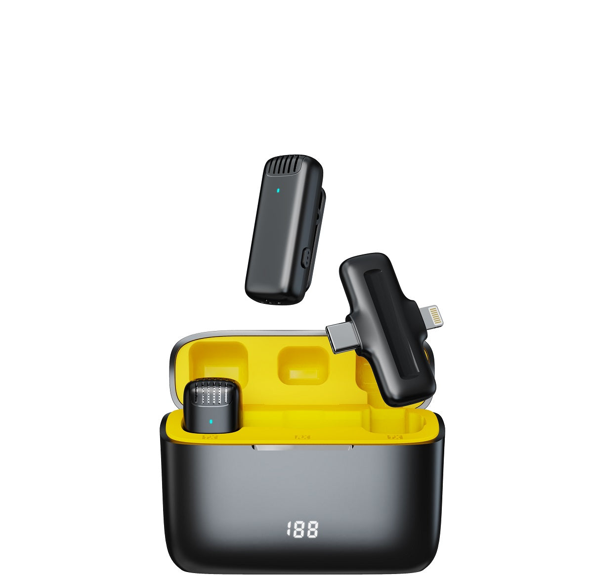 Micrófono Inalámbrico Profesional Dual J13 Pro con Estuche de Carga