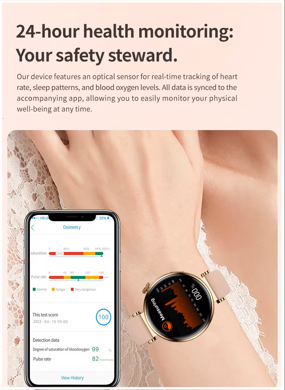 Smartwatch DS5 Mini Mujer con Correas de Silicona y Metálica