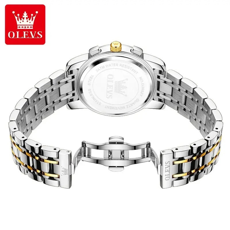 Reloj Hombre Lujo Deportivo y Elegante con Cronógrafo Fase Lunar