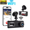 Cámara DVR para Auto Full HD 1080P 3 Canales Visión Nocturna WiFi