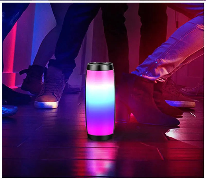 Parlante Bluetooth Resistente al Agua con Luz LED – Blanco