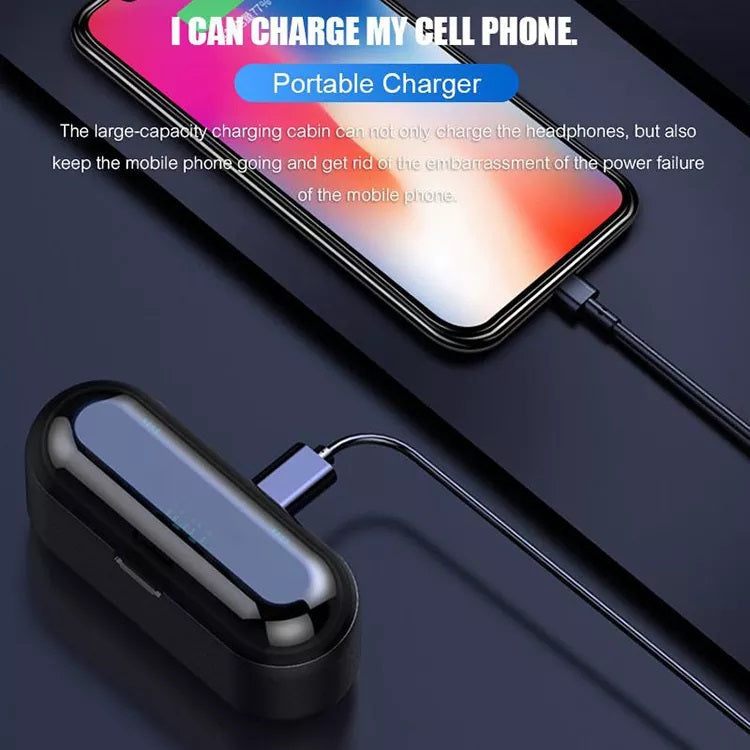Audífonos Bluetooth In-Ear F9 V 5.0 Rosado
