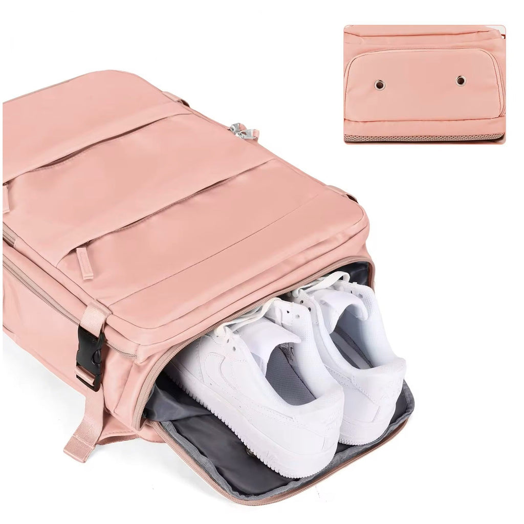 Mochila Femenina Resistente al Agua de Gran Capacidad con Puerto USB