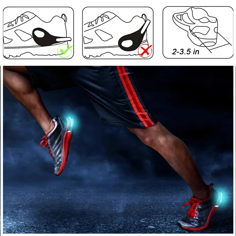 Luces Led Deportivas para Zapatillas Bicicleta Pulsera 2 Unidades