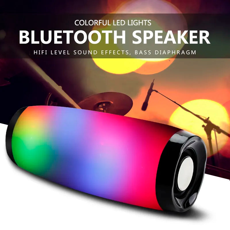 Parlante Bluetooth Resistente al Agua con Luz LED – Azul