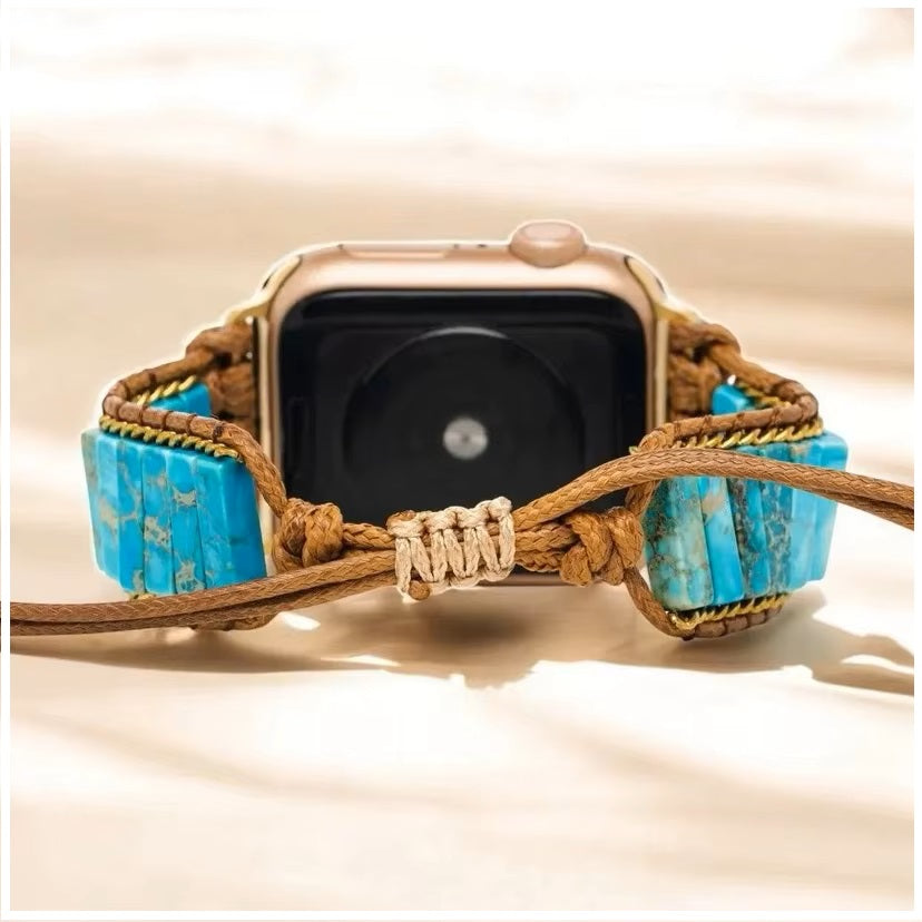 Correa Bohemia de Turquesa para Apple Watch (42/44mm) Diseño Artesanal