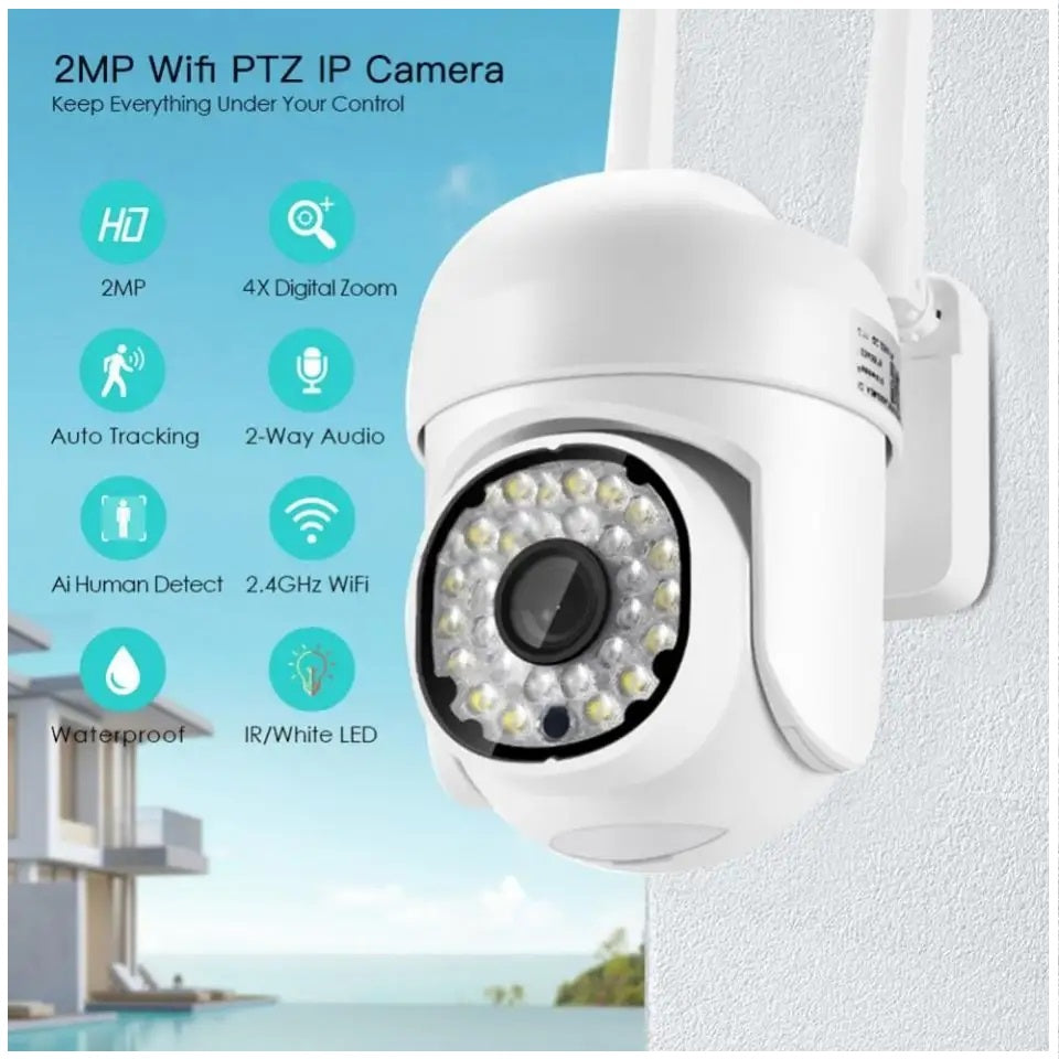 Cámara de Seguridad WiFi 360° Full HD con Detección de Movimiento