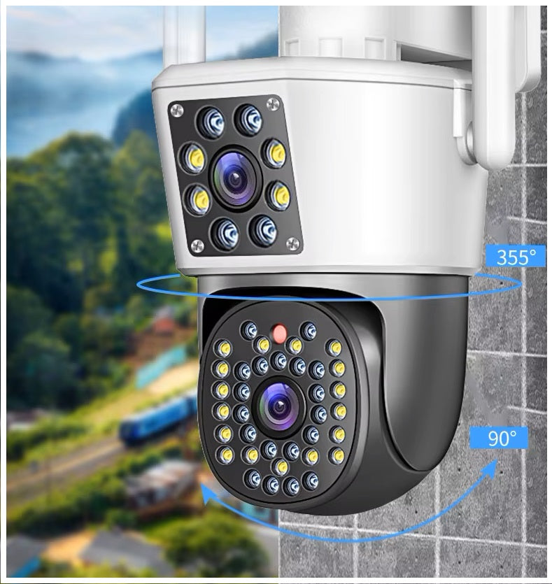 Cámara WiFi Doble Lente 360° Full HD con Visión Panorámica