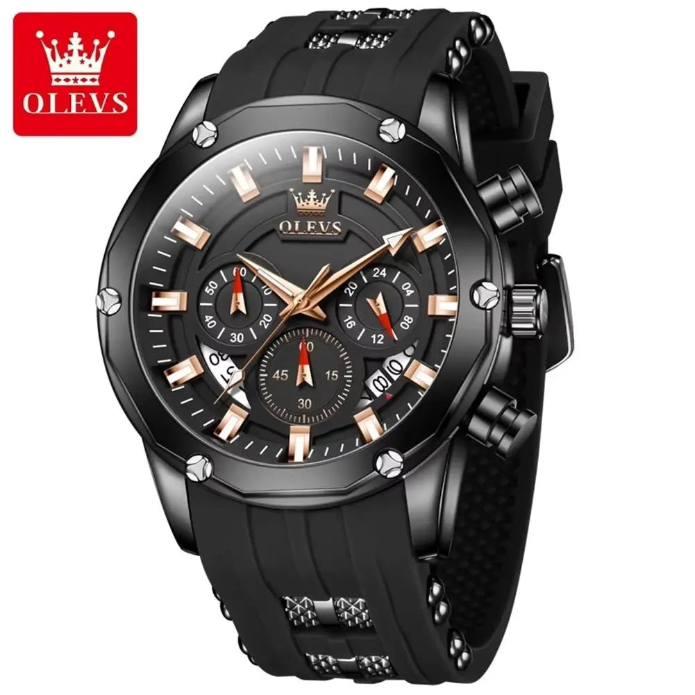 Reloj Deportivo OLEV Acero Inoxidable Cuarzo Sumergible 30M