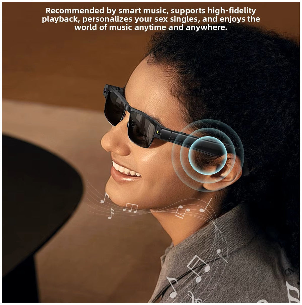 Gafas Inteligentes Cámara HD 8MP, Grabación 1200P, Traducción AI, WiFi