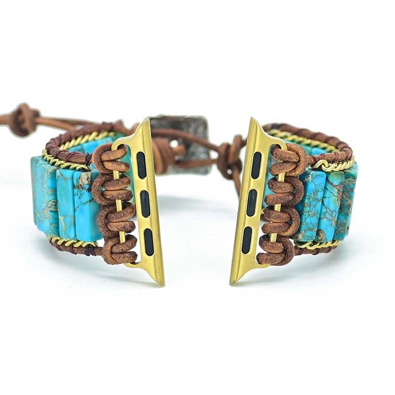 Correa Bohemia de Turquesa para Apple Watch (42/44mm) Diseño Artesanal