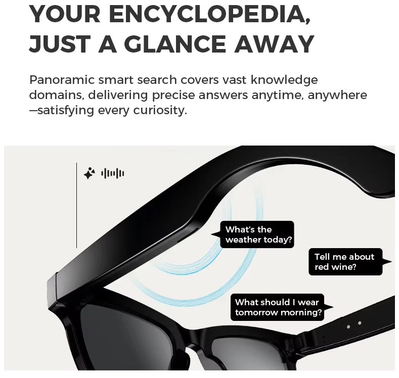 Gafas M01 Cámara HD, ChatGPT, Traducción y Reducción de Ruido