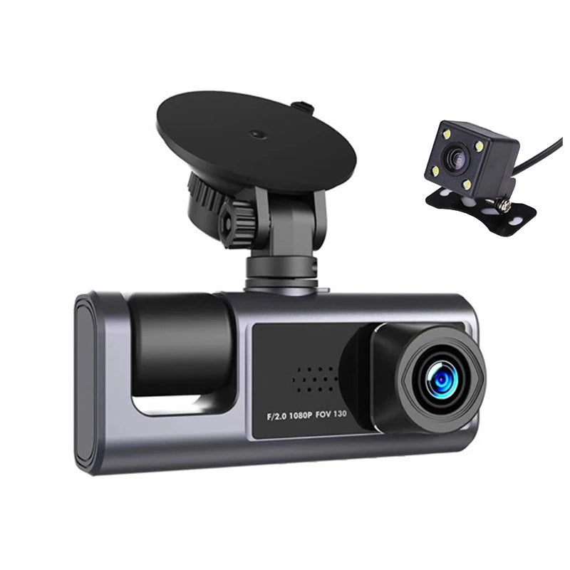 Cámara DVR para Auto Full HD 1080P 3 Canales Visión Nocturna WiFi