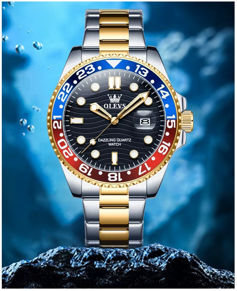 Reloj Hombre Deportivo y de Lujo Correa de Acero Inoxidable