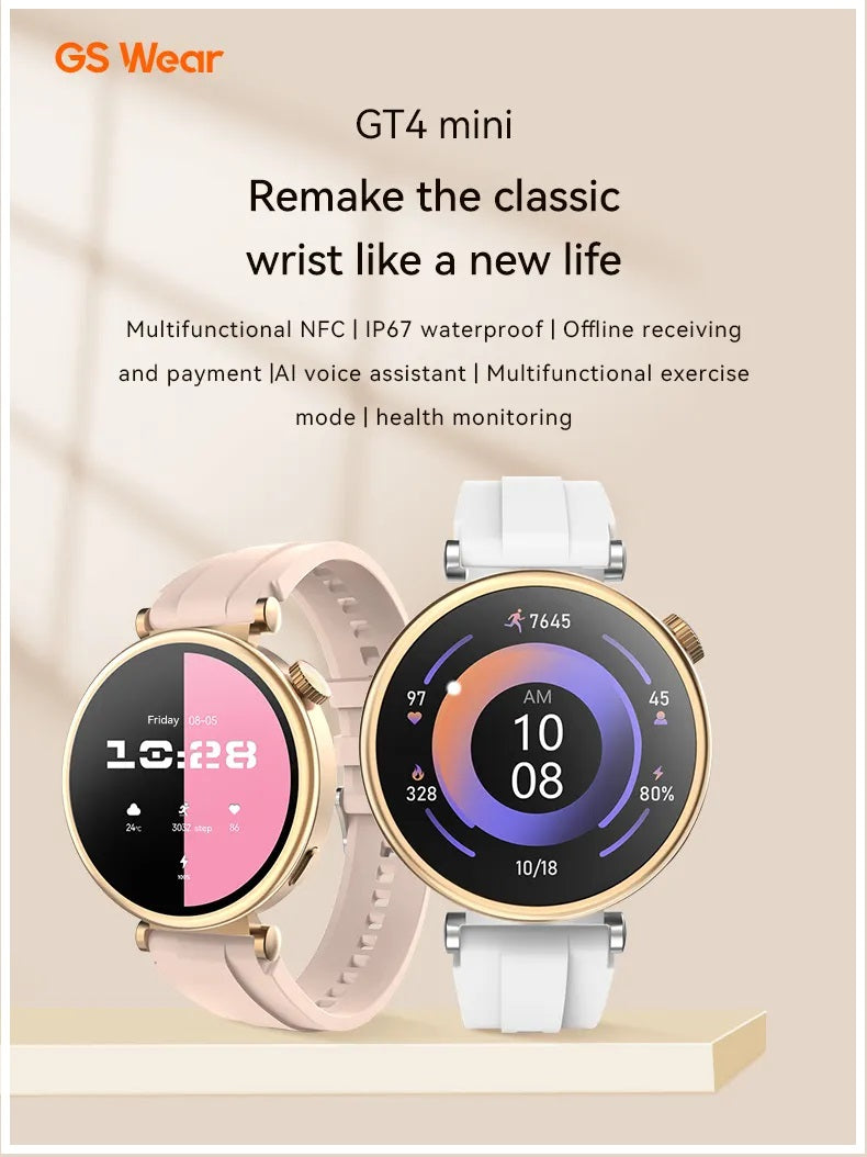 Smartwatch DS5 Mini Mujer con Correas de Silicona y Metálica