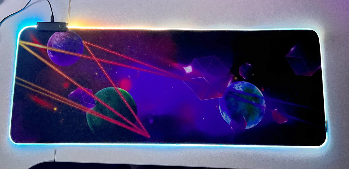 Mousepad Gamer Led RGB USB 80X30cm – Diseño A