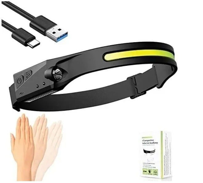 Linterna frontal 350 Lúmenes recargable sensor movimiento