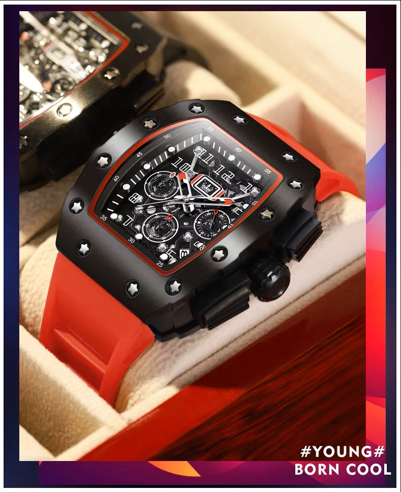 Reloj Deportivo para Hombre Correa Silicona y Cristal Zafiro