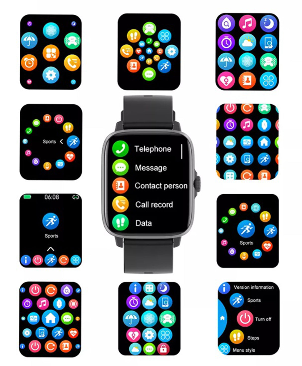 Smartwatch Bluetooth DT102 pantalla 1.9 pulgadas