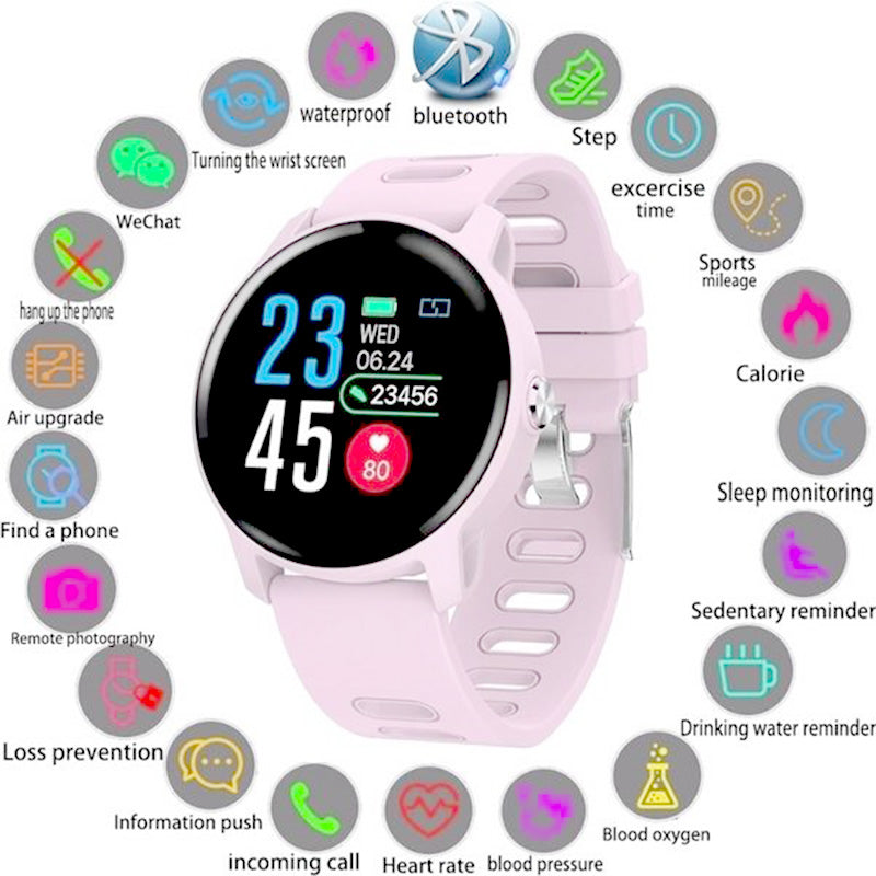 Smartwatch Bluetooth ZL02 Sports Fitness Rosado