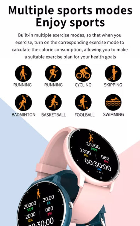 Smartwatch Bluetooth ZL02 Sports Fitness Negro