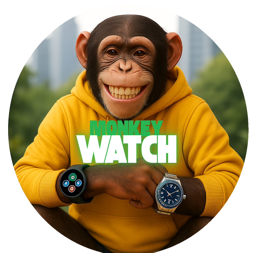 Logo Monkeywatch con fondo transparente