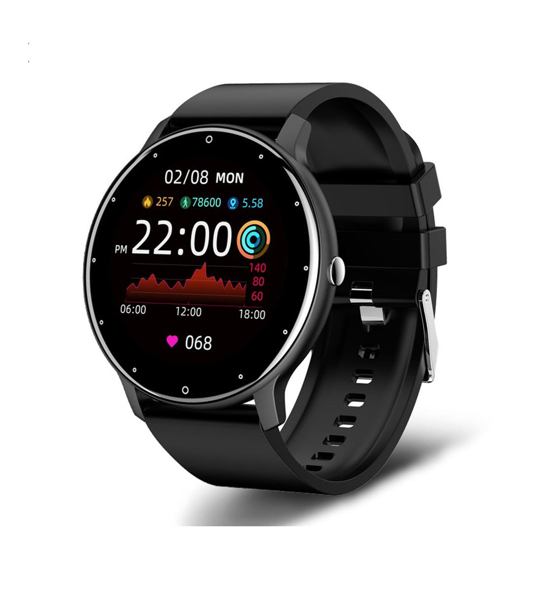 Smartwatch Bluetooth ZL02 Sports Fitness Negro