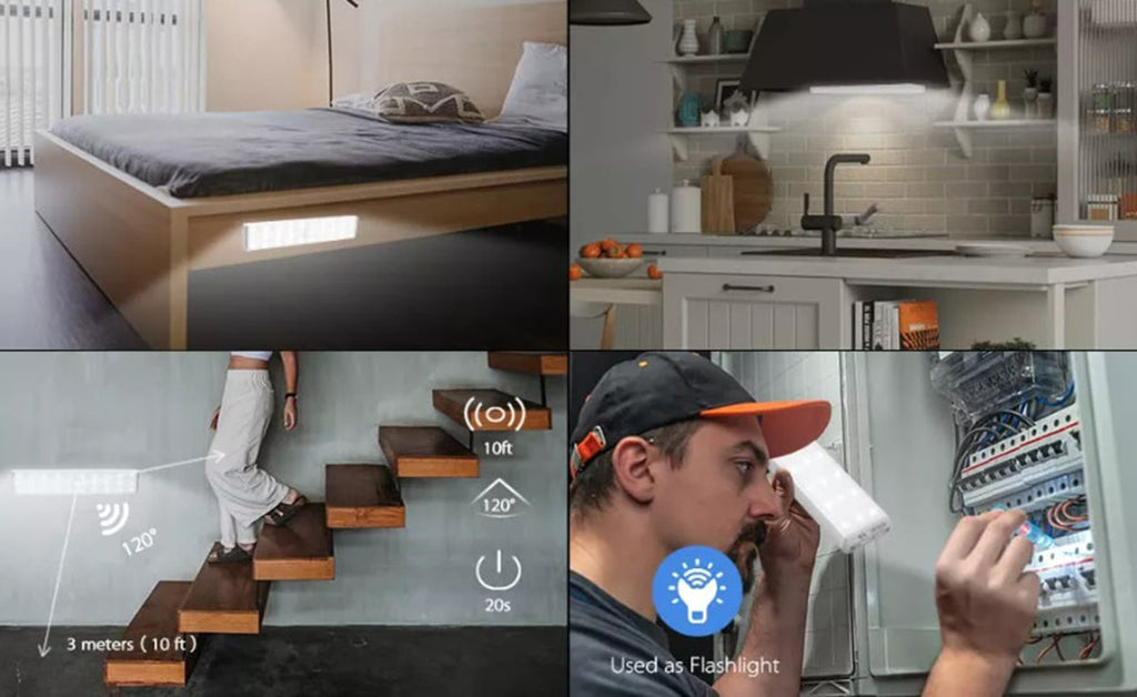 Barra Luz Led inteligente con sensor de movimiento Recargable