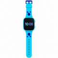 Color azul: smartwatch infantil con cámara, vista frontal completa sobre fondo blanco
