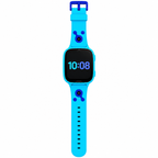 Color azul: smartwatch infantil con cámara, vista frontal completa sobre fondo blanco