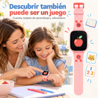 Color rosado: smartwatch infantil con cuentos, tarjetas de aprendizaje y calculadora