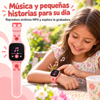 Color rosado: reloj infantil con reproductor de archivos MP3 y grabadora