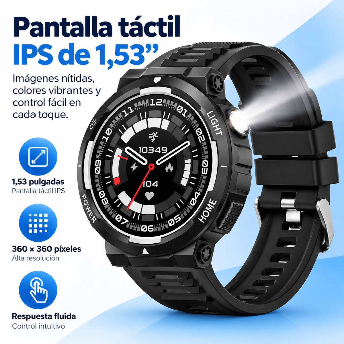Pantalla IPS táctil de 1,53 pulgadas 360 por 360