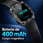 Smartwatch con batería de 400 mAh y carga magnética
